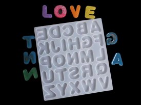 Molde silicona letras redondeadas